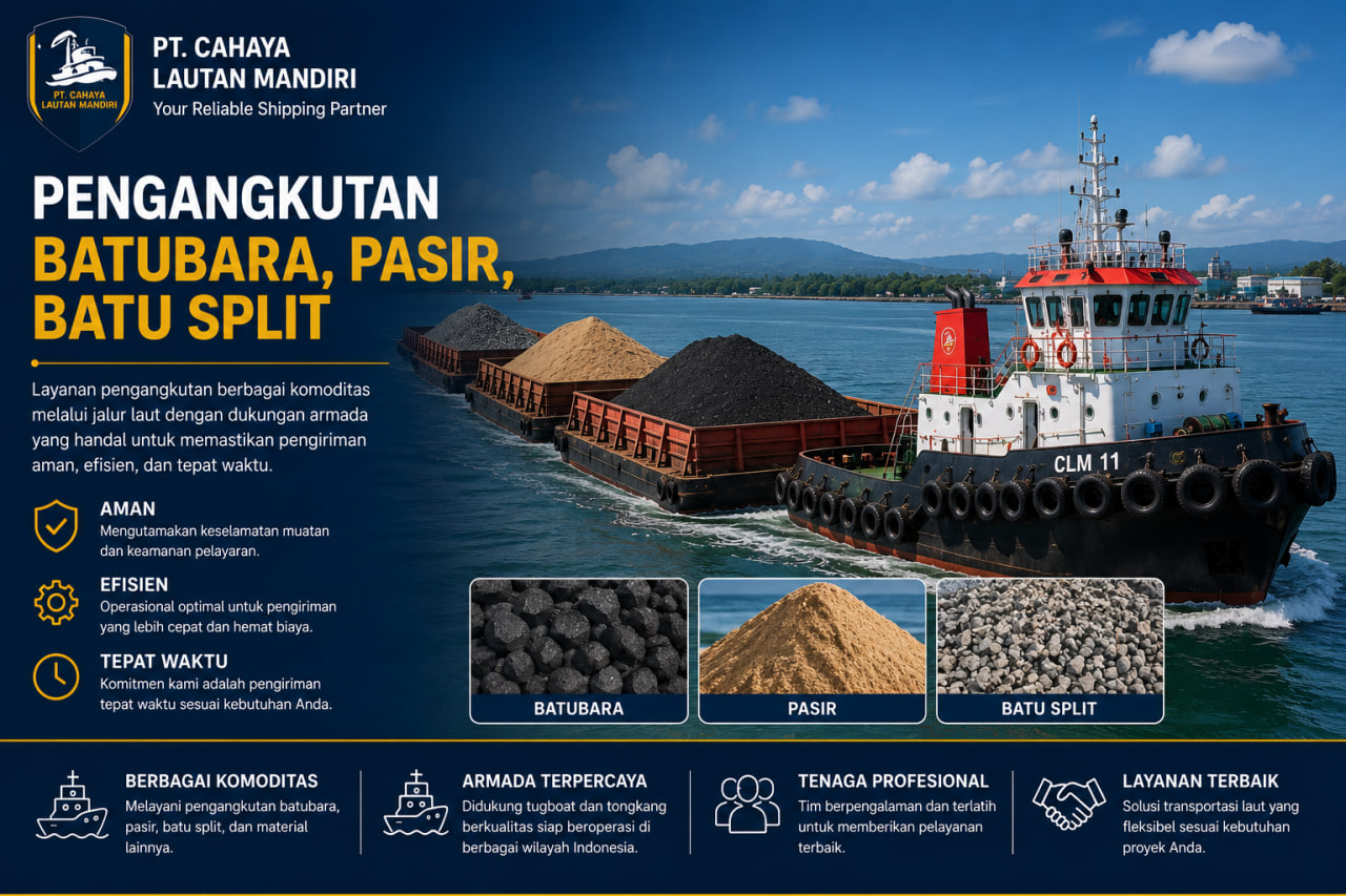 pengangkutan batubara pasir dan batu split